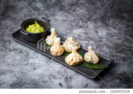 manti - baked pie with beef in national oriental style manti - baked pie with beef in national oriental style 108945509