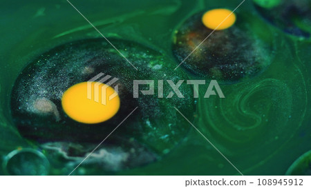 Colorful liquid background ink bubbles blend oil 108945912