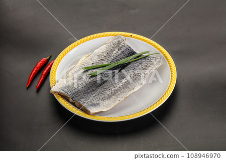 Herring pickled fillet with skin 108946970