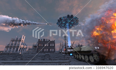 City attacked by UFOs 108947020