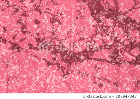 Silhouette art of plum blossoms printed on Japanese paper with beautiful snowflakes 108947348