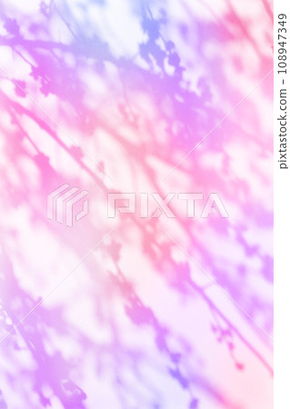 Silhouette art of plum blossoms blooming in the gentle light of spring 108947349