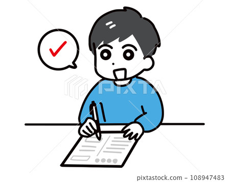 一名便衣男子簽署文件 108947483