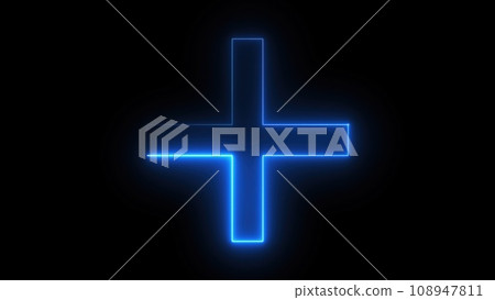 Plus neon sign Plus neon sign 108947811