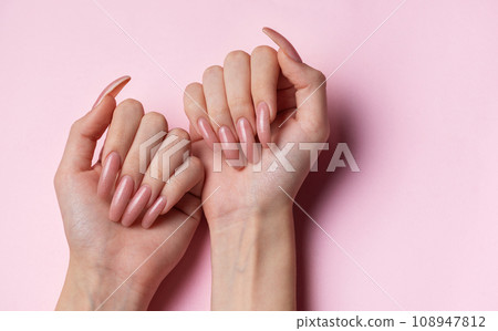 Female hands with beautiful manicure Female hands with beautiful manicure 108947812