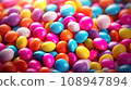 Colorful and lively candies create a delightful background, promising a visually sweet and appealing scene 108947894