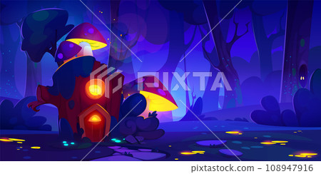 Magic wonderland with fairy wooden house 108947916