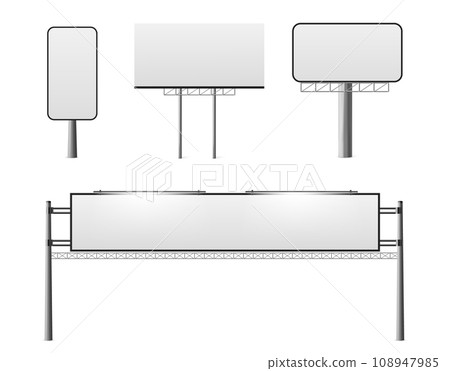 Outdoor billboard mockups set 108947985