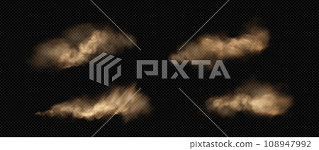 Dust clouds set isolated on transparent background 108947992
