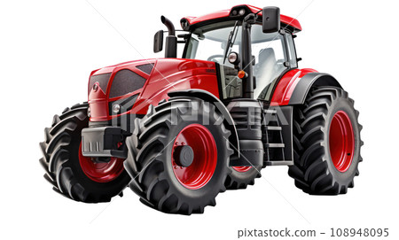 3D render of tractor full option on the transparent background 3D render of tractor full option on the transparent background 108948095