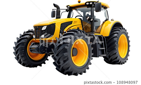 3D render of tractor full option on the transparent background 3D render of tractor full option on the transparent background 108948097