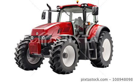 3D render of tractor full option on the transparent background 3D render of tractor full option on the transparent background 108948098