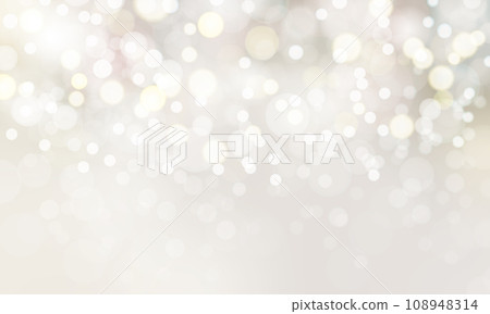 Platinum gold background illustration with beautiful sparkling ball bokeh, Christmas, wedding, luxury 108948314
