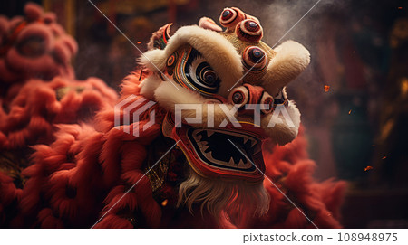 Head lion dance in Chinese cultures 108948975