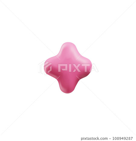 Plasticine sculpture plus sign. Plasticine sculpture plus sign. 108949287