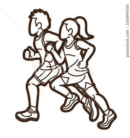 Children Running Boy and Girl Playing Together Exercise Runner Jogging Cartoon Sport Graphic Vector Children Running Boy and Girl Playing Together Exercise Runner Jogging Cartoon Sport Graphic Vector 108949500
