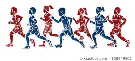 Children Running Boy and Girl Playing Together Exercise Runner Jogging Cartoon Sport Graphic Vector Children Running Boy and Girl Playing Together Exercise Runner Jogging Cartoon Sport Graphic Vector 108949501