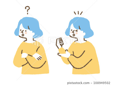 有疑問的女性和解決了疑問的女性_color 有疑問的女性和解決了疑問的女性_color 108949502