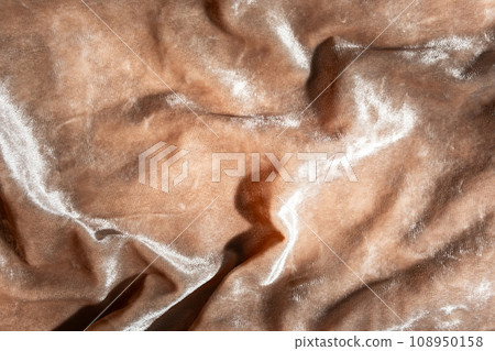 Velour fabric. Velvet wrinkled cloth as backgrounds. 108950158