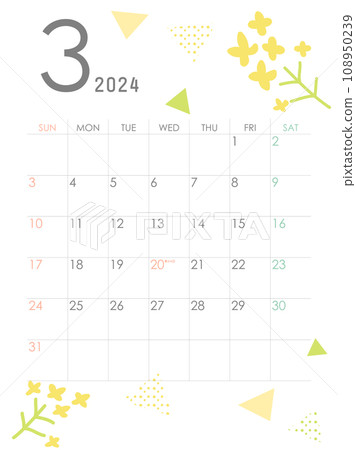 Write-in calendar for March 2024 Write-in calendar for March 2024 108950239