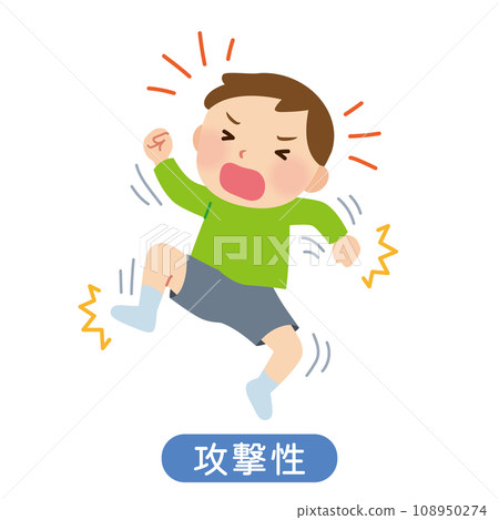 Child with tantrums, boy, developmental disorder, aggression Child with tantrums, boy, developmental disorder, aggression 108950274