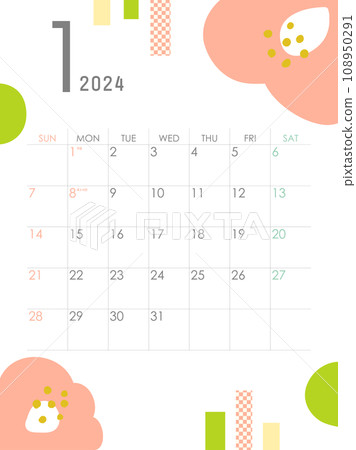 Write-in calendar for January 2024 Write-in calendar for January 2024 108950291