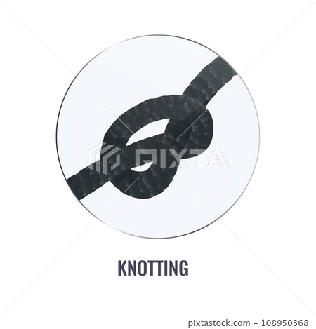 Hair strand knot under the microscope illustration 108950368