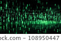 matrix style binary code digital background with falling numbers 108950447
