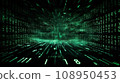 matrix style binary code digital background with falling numbers 108950453
