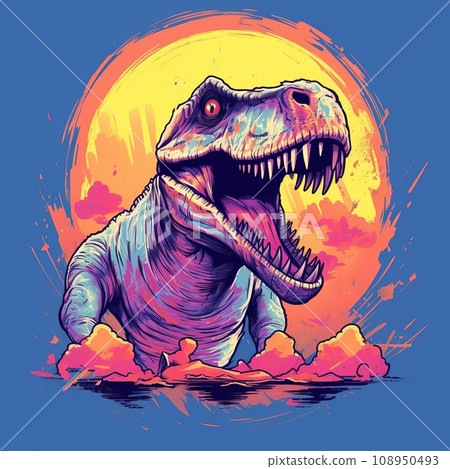 dangerous Dinosaur cartoon for magazines for printing dangerous Dinosaur cartoon for magazines for printing 108950493
