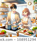 情侶做飯（AI生成圖像） 108951294
