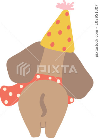 Birthday Dog, Cute Dachshund Sausage Dog with balloons , Festive and Playful Pet in Colorful Party Theme Birthday Dog, Cute Dachshund Sausage Dog with balloons , Festive and Playful Pet in Colorful Party Theme 108951307
