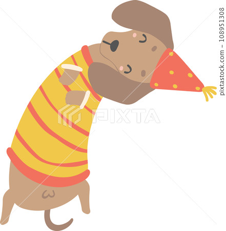 Birthday Dog, Cute Dachshund Sausage Dog with balloons , Festive and Playful Pet in Colorful Party Theme Birthday Dog, Cute Dachshund Sausage Dog with balloons , Festive and Playful Pet in Colorful Party Theme 108951308