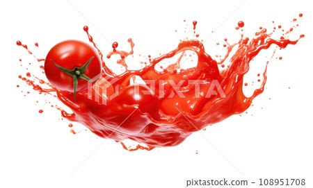 Tomato sauce splashing on the transparent background 108951708
