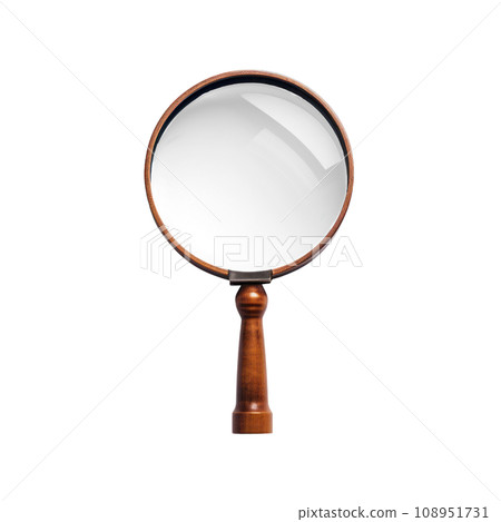 magnifying glass on transparent background 108951731