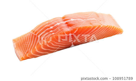 salmon meat on the transparent background 108951789