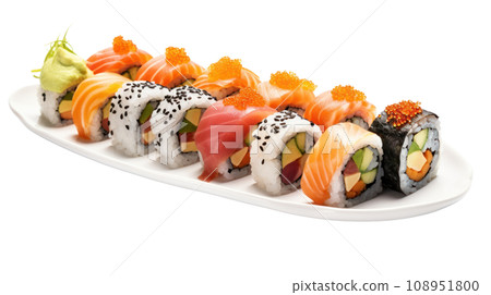 sushi Japanese food on the transparent background sushi Japanese food on the transparent background 108951800