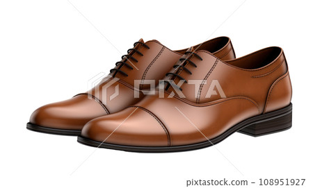 Men's brown casual shoes on a transparent background 108951927
