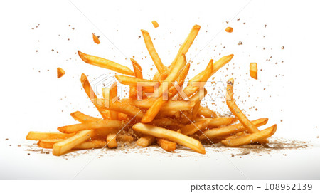 Fried French Fries on the isolated background Fried French Fries on the isolated background 108952139