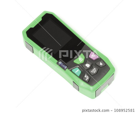 Modern laser distance measurer on a white background 108952581