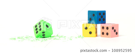 Erasers in the form of dice 108952595