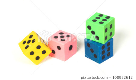 Erasers in the form of dice Erasers in the form of dice 108952612