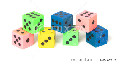 Erasers in the form of dice Erasers in the form of dice 108952616