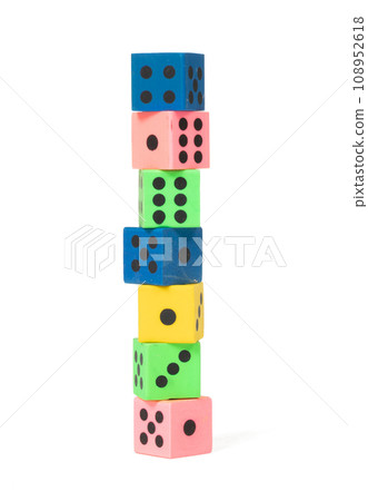 Erasers in the form of dice Erasers in the form of dice 108952618
