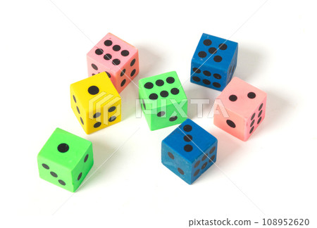 Erasers in the form of dice Erasers in the form of dice 108952620