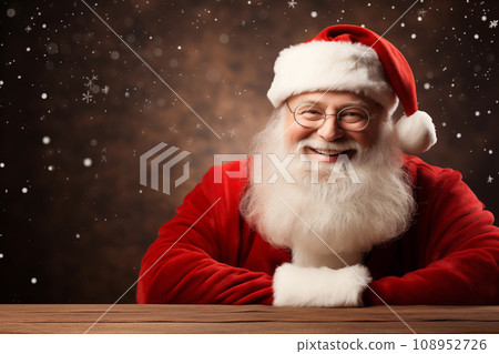Smiling Santa Claus. advertisement banner background with copy space Smiling Santa Claus. advertisement banner background with copy space 108952726