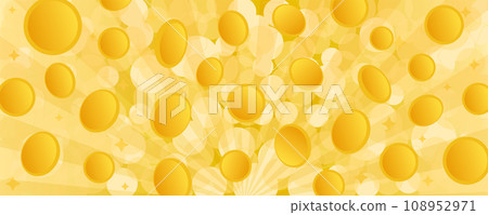 Vector background image with flying glittery golden coins Vector background image with flying glittery golden coins 108952971