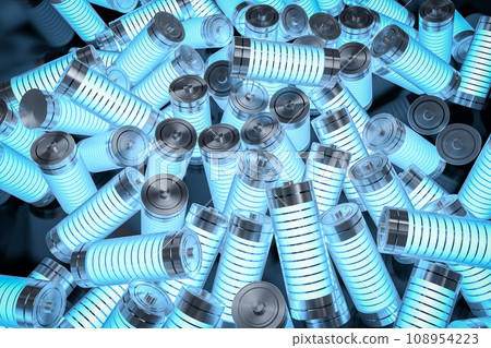 Group of alkaline and li-ion or rechargeable batteries 108954223