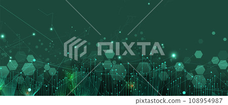 Technology Network Vector Background.. Science and technology presentation background. Big data connectivity software development wallpaper Technology Network Vector Background.. Science and technology presentation background. Big data connectivity software development wallpaper 108954987