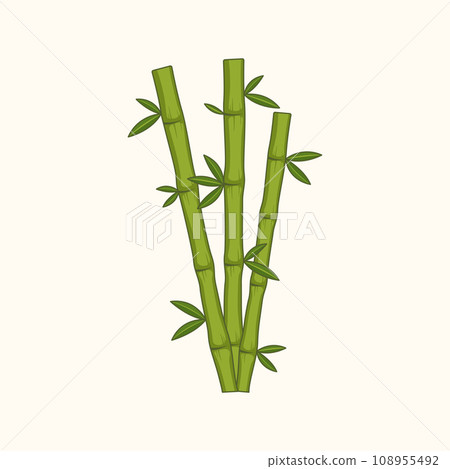Green bamboo tree icon isolated on white background. Vector illustration Green bamboo tree icon isolated on white background. Vector illustration 108955492